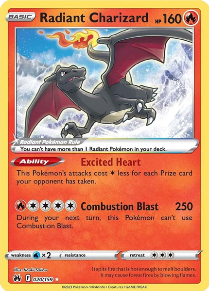 Radiant Charizard - 020/159 (M/NM)